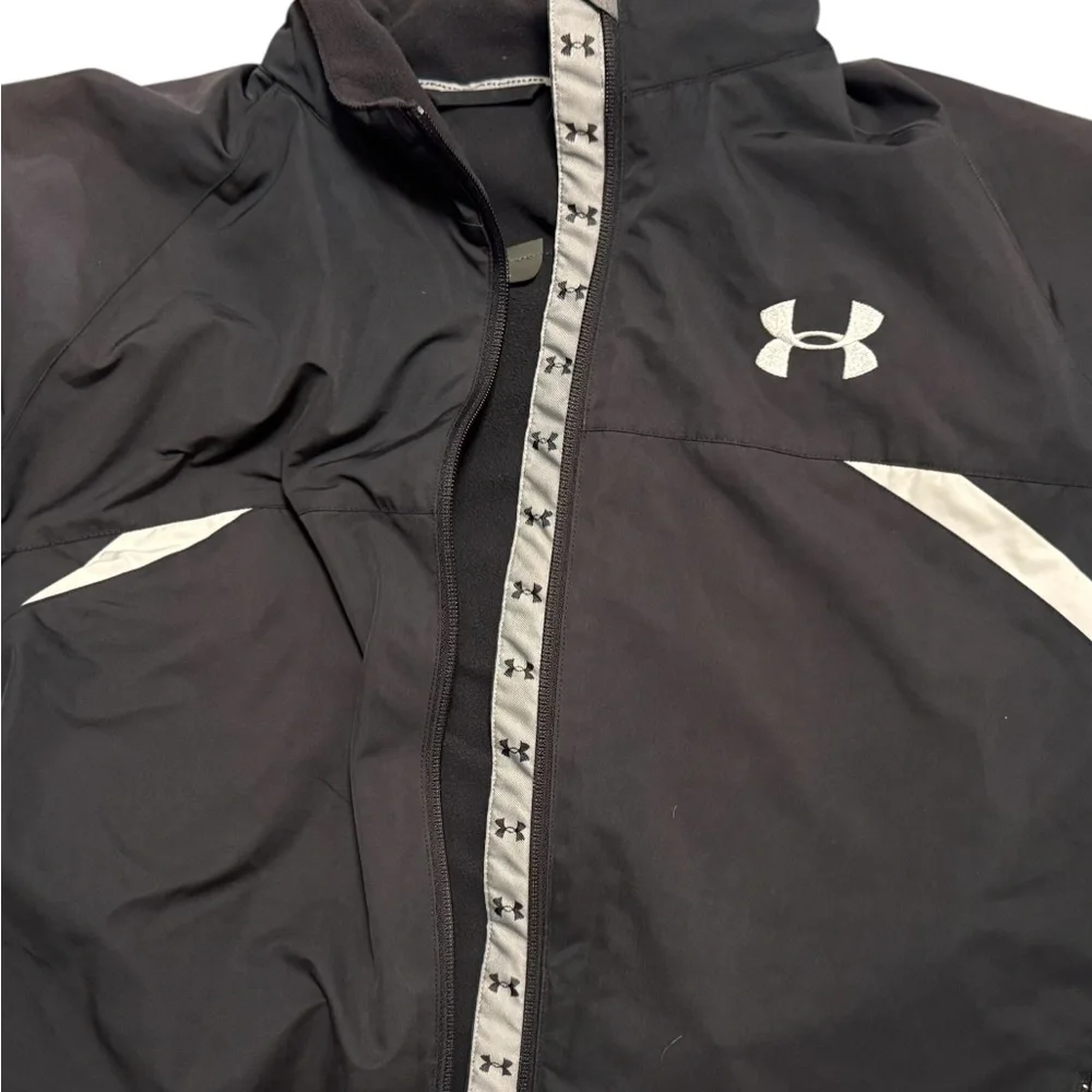 Vintage Y2K Under Armour fleece lined track sports jacket - L